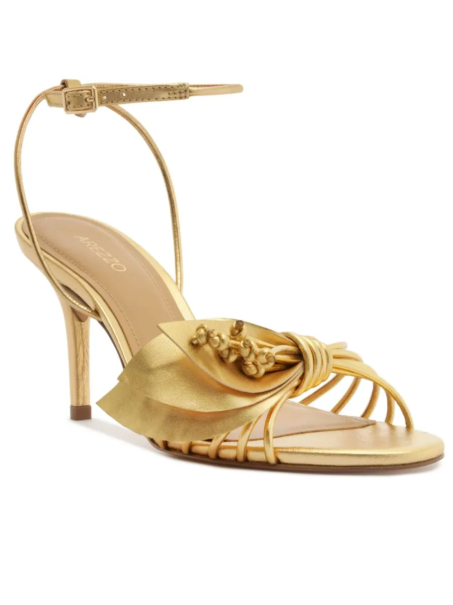 Женские сандалии Viola на высоком каблуке-шпильке Arezzo, Ouro — изображение 1 из 5