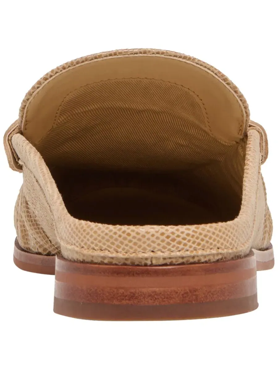 Туфли-мюли на плоском ходу Betzy Dolce Vita, Latte Embossed Leather — изображение 3 из 7