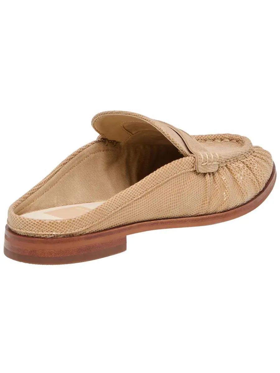 Туфли-мюли на плоском ходу Betzy Dolce Vita, Latte Embossed Leather — изображение 6 из 7