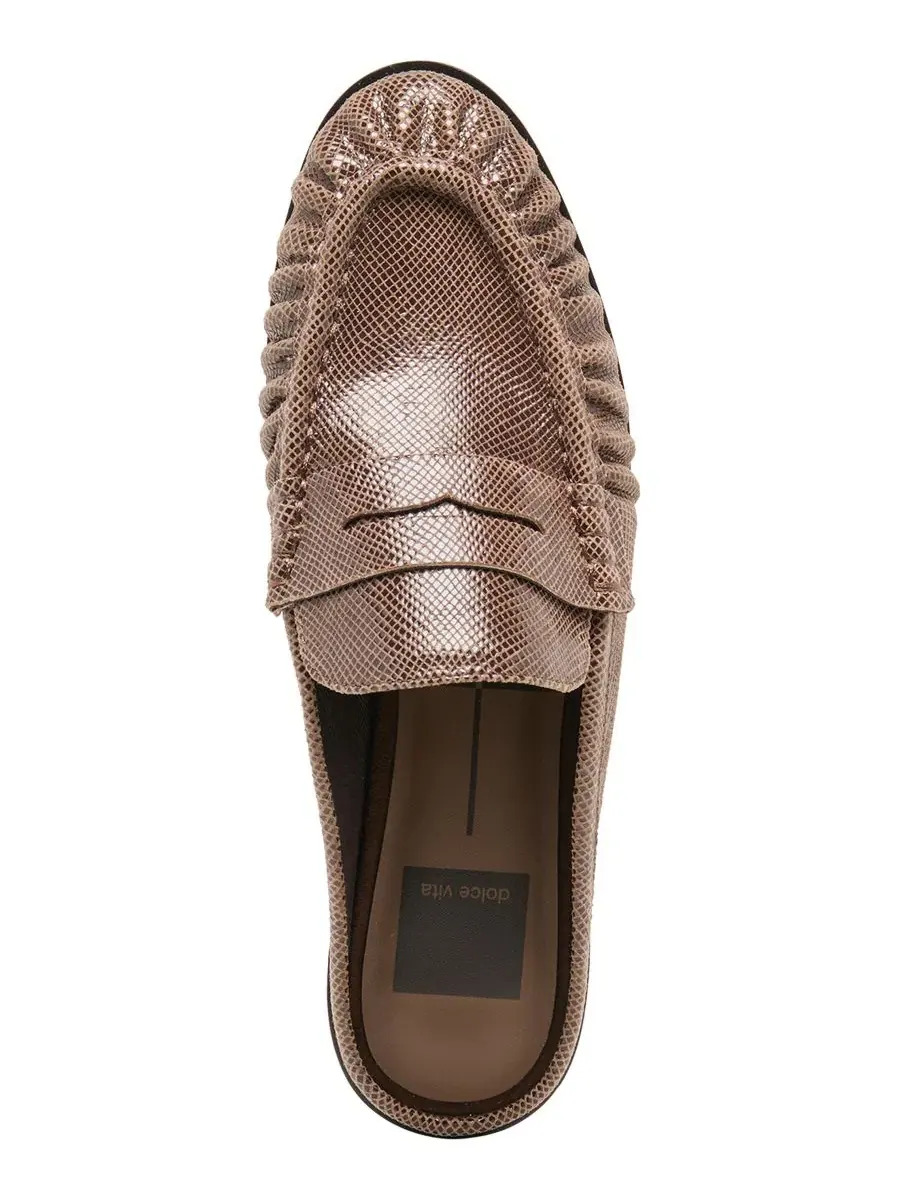 Лоферы-мюли Betzy Dolce Vita, Mocha Embossed Leather — изображение 4 из 7