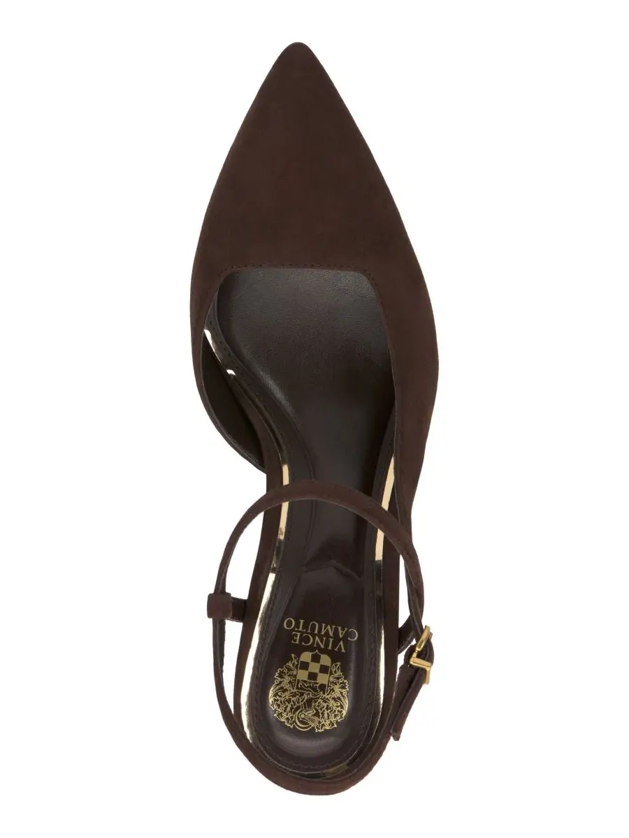Туфли-лодочки Bevarin Strappy Dress Pumps Vince Camuto, Brownie Suede — изображение 4 из 5
