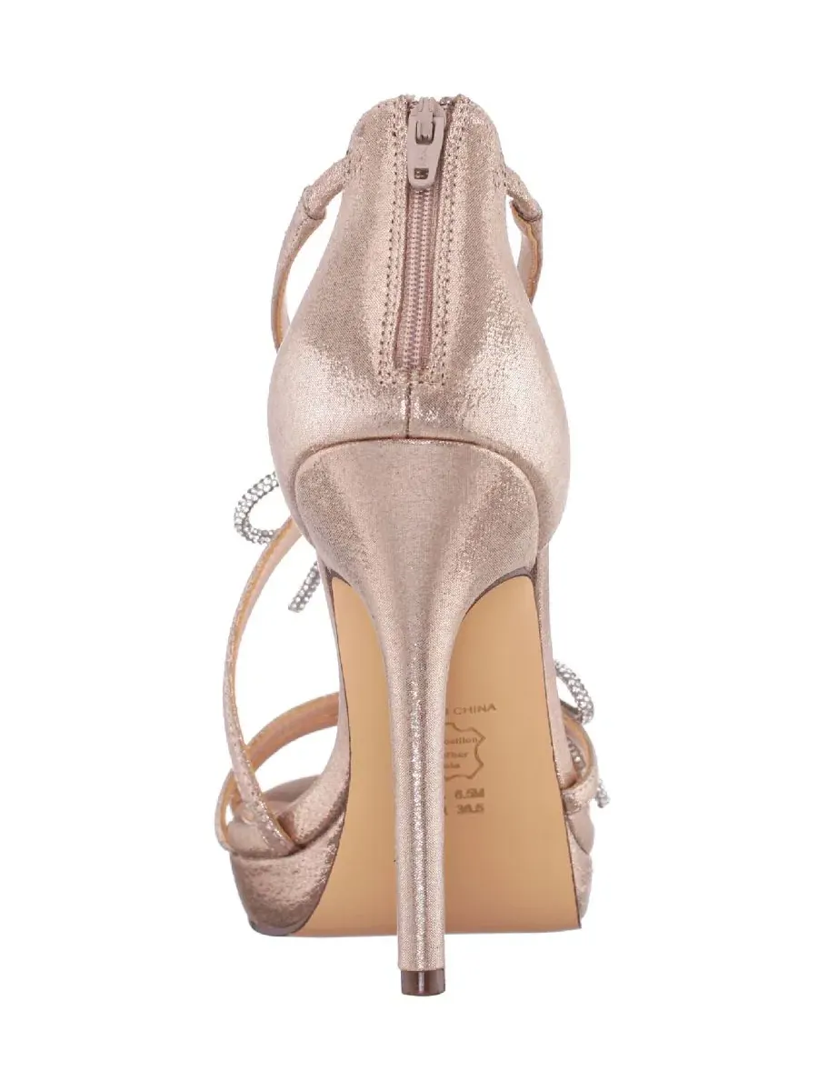 Женские босоножки Felicia с закрытым мысом, на платформе, Taupe Satin Nina — изображение 3 из 6