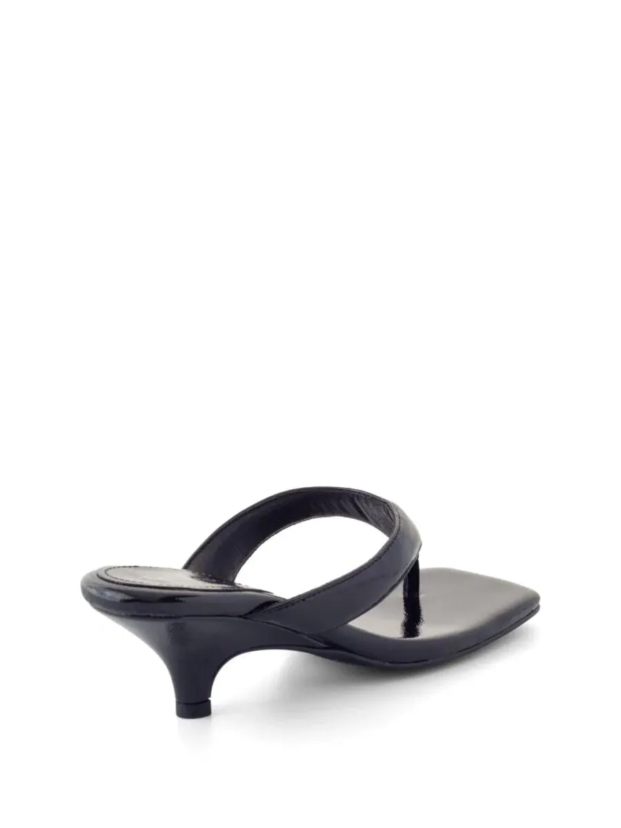 Женские босоножки на каблуке с открытым носком, North Therapy Australia, Butter Crinkled Patent Pu — изображение 3 из 5