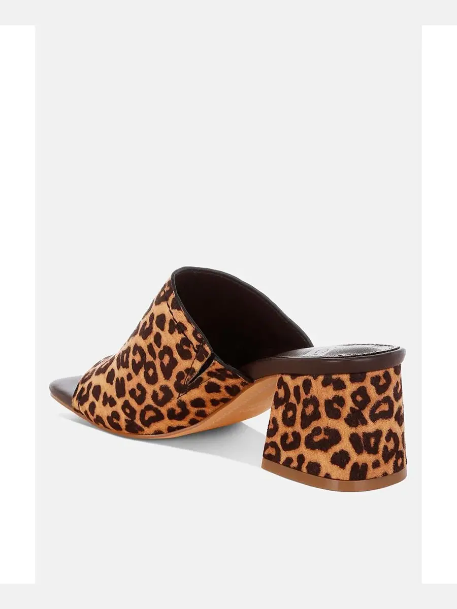 Женские туфли на каблуке Rag and Co Carmila с квадратным носком Rag & Co, Leopard Polyurethane — изображение 5 из 7