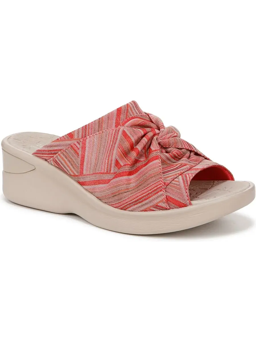 Женские моющиеся сандалии на танкетке Smile 3 LifeStride, Coral Stripe Stretch Fabric