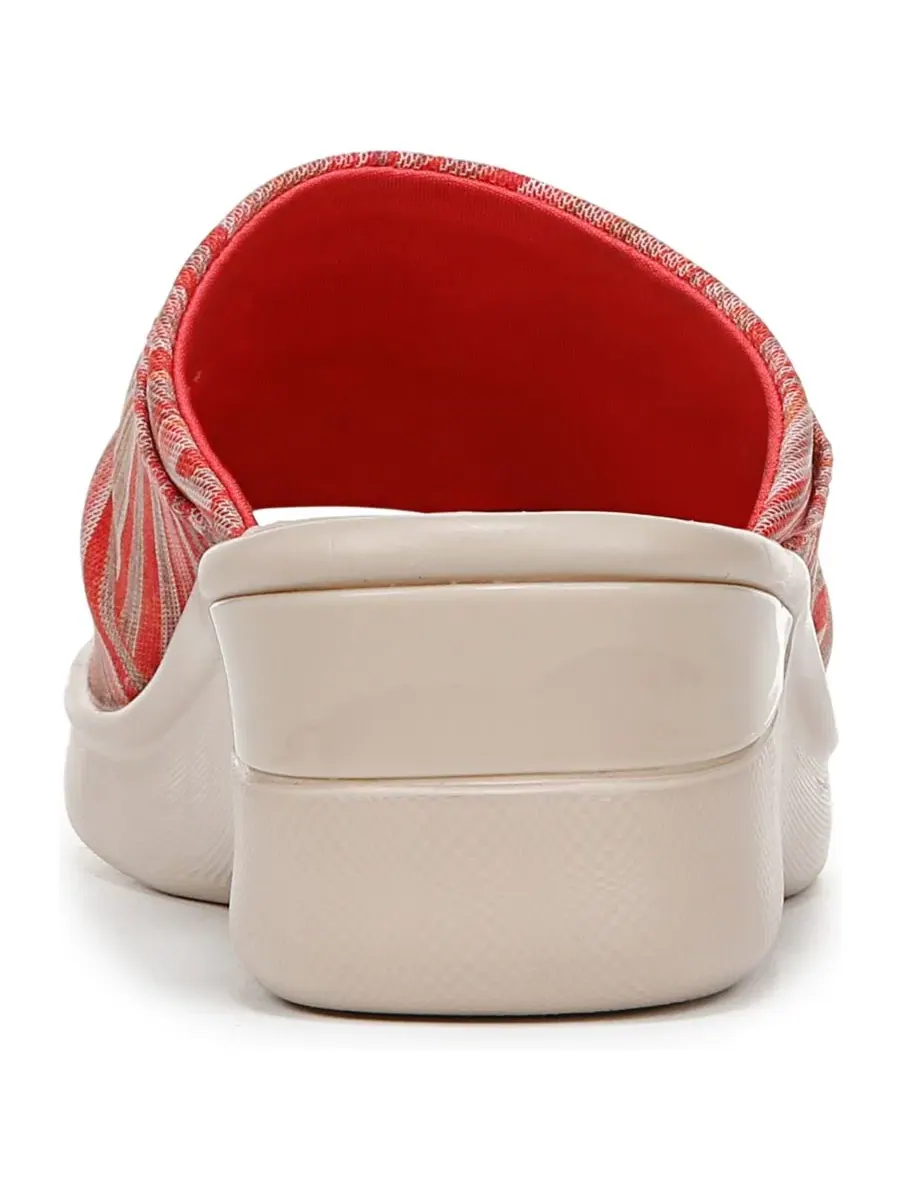 Женские моющиеся сандалии на танкетке Smile 3 LifeStride, Coral Stripe Stretch Fabric — изображение 3 из 7