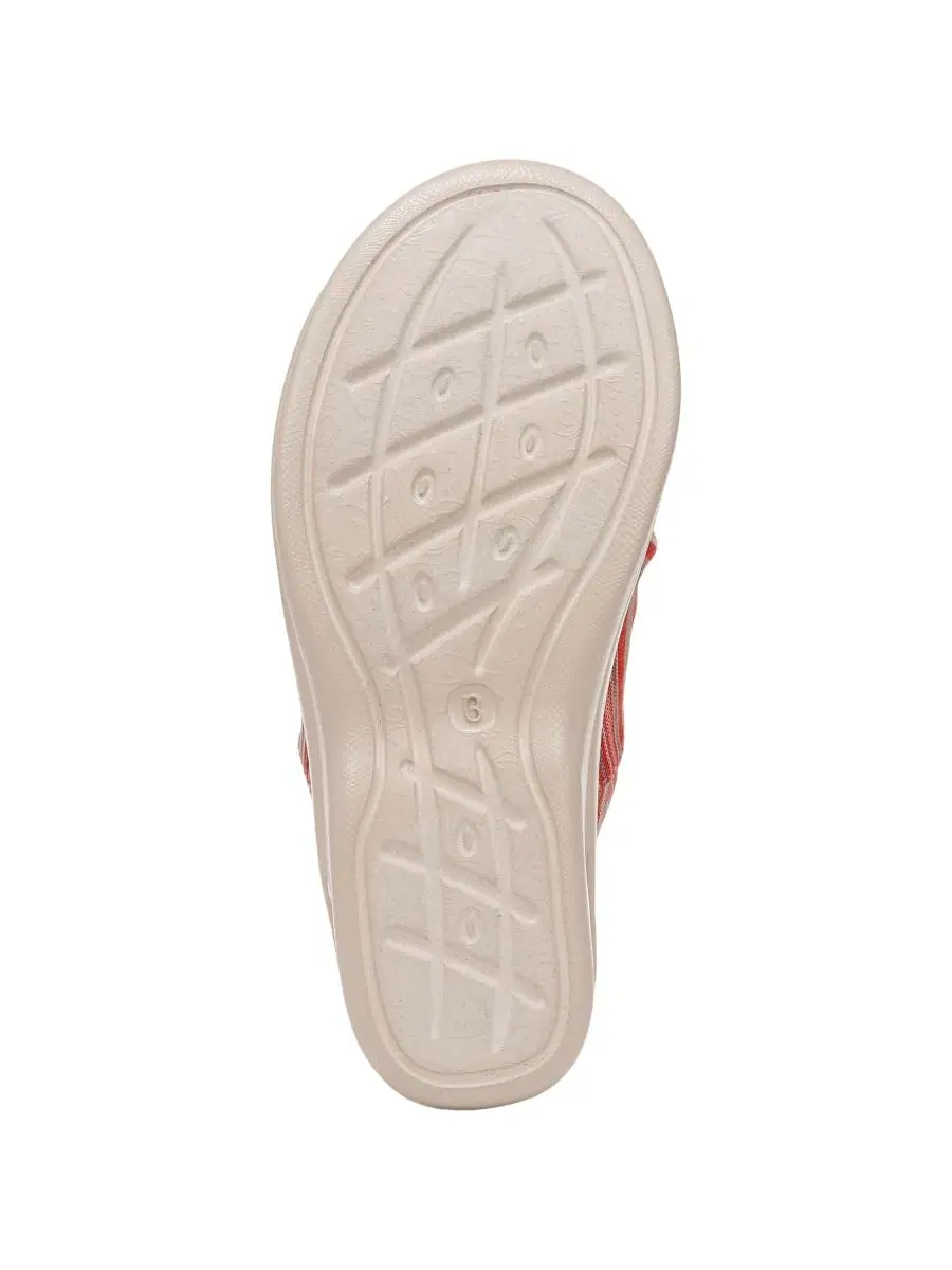 Женские моющиеся сандалии на танкетке Smile 3 LifeStride, Coral Stripe Stretch Fabric — изображение 5 из 7