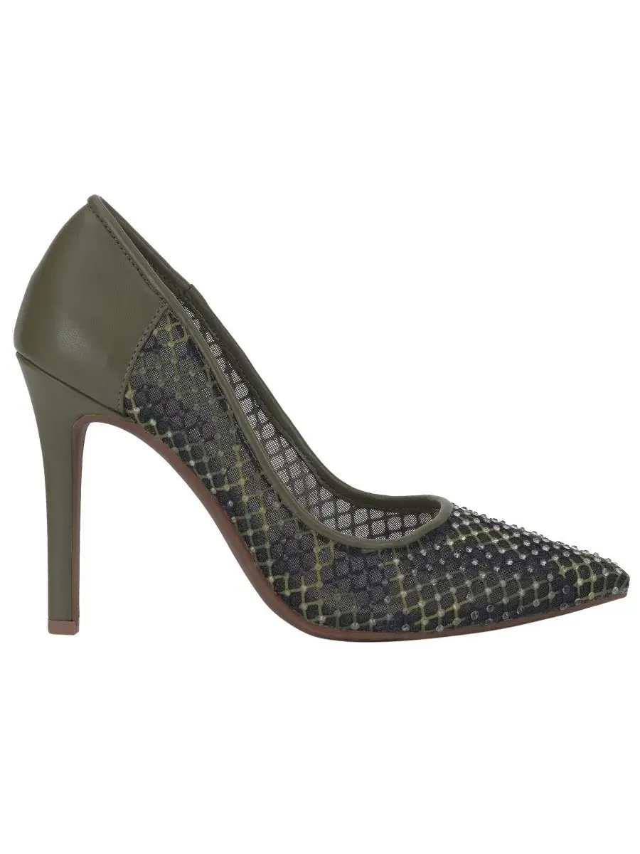 Туфли-лодочки с принтом, модель Cassani Jessica Simpson, Deep Moss Camo Rhinestone Mesh — изображение 2 из 5