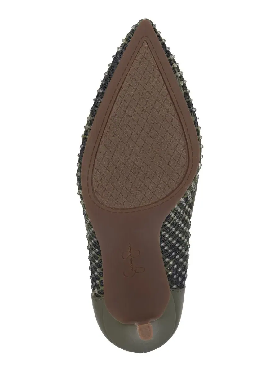 Туфли-лодочки с принтом, модель Cassani Jessica Simpson, Deep Moss Camo Rhinestone Mesh — изображение 5 из 5