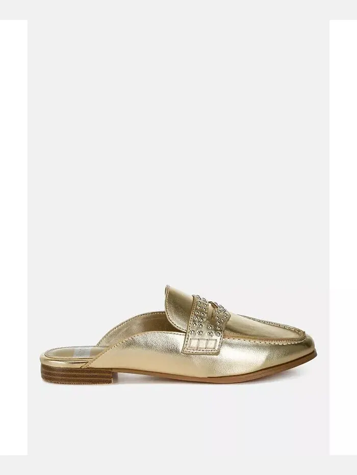 Мюли Adam Lane Stud Detail Metallic Leather Rag & Co