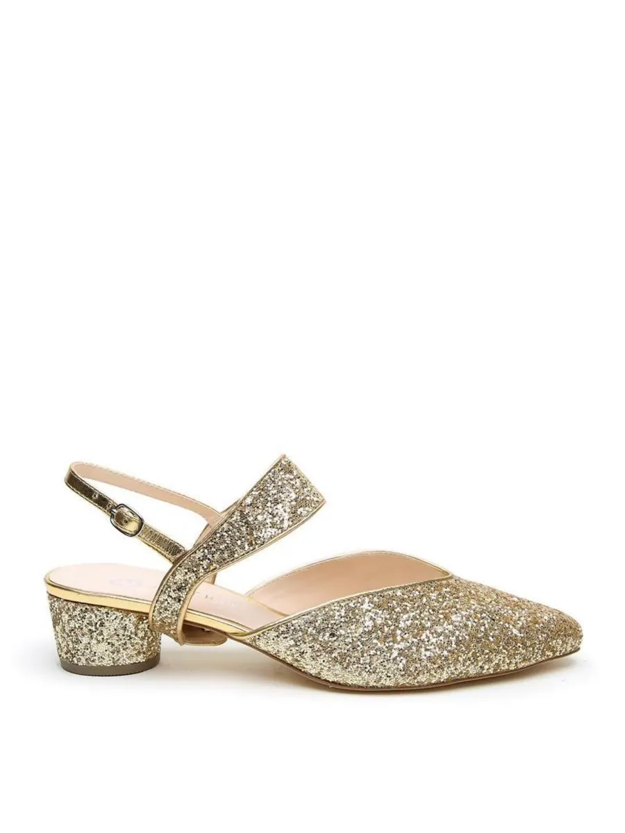 Женские сандалии Gatsby Glitter Elsie с V-образным вырезом и блестками Alterre, Gatsby glitter