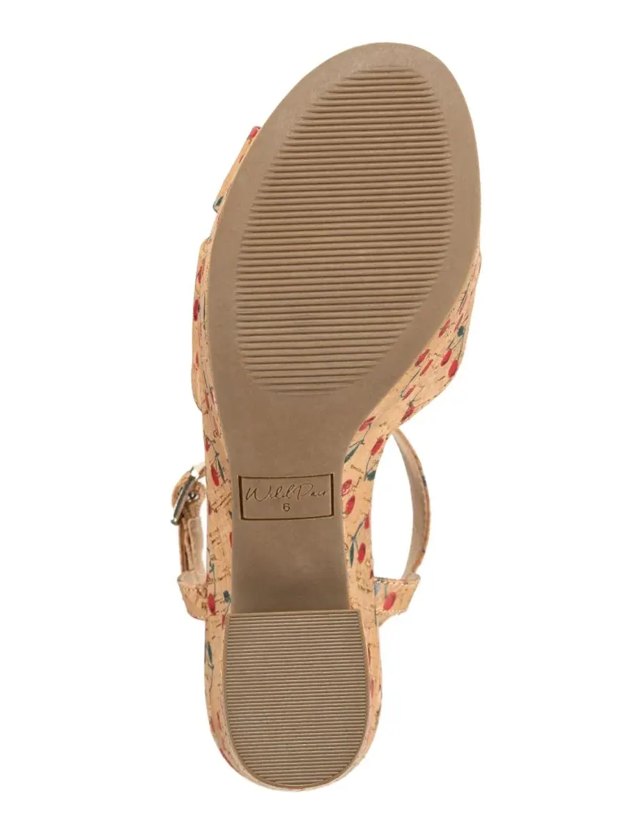 Босоножки на платформе и каблуке с ремешком Jillien Wild Pair, Cherry Cork — изображение 5 из 5