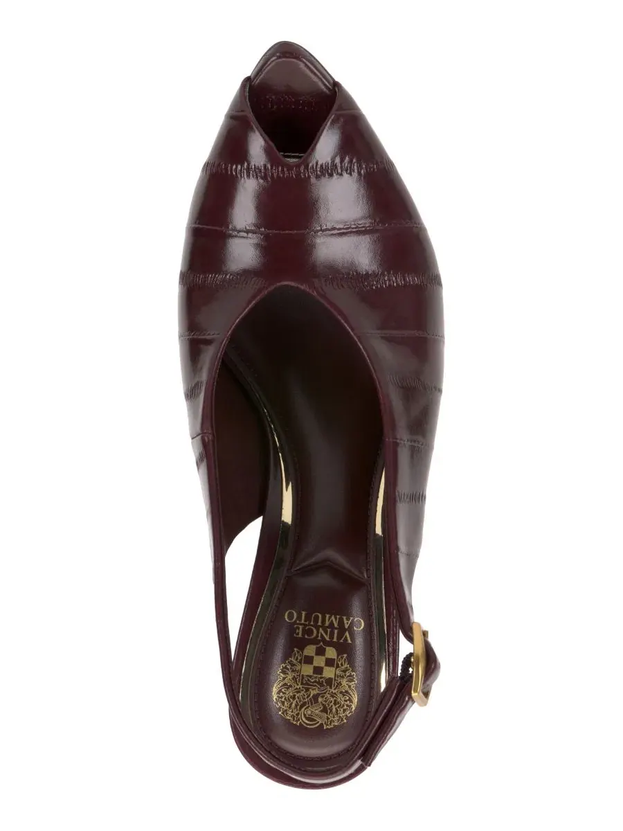 Туфли-лодочки с открытым носком и ремешком Helenza Vince Camuto, Pomegranate Croco — изображение 4 из 5