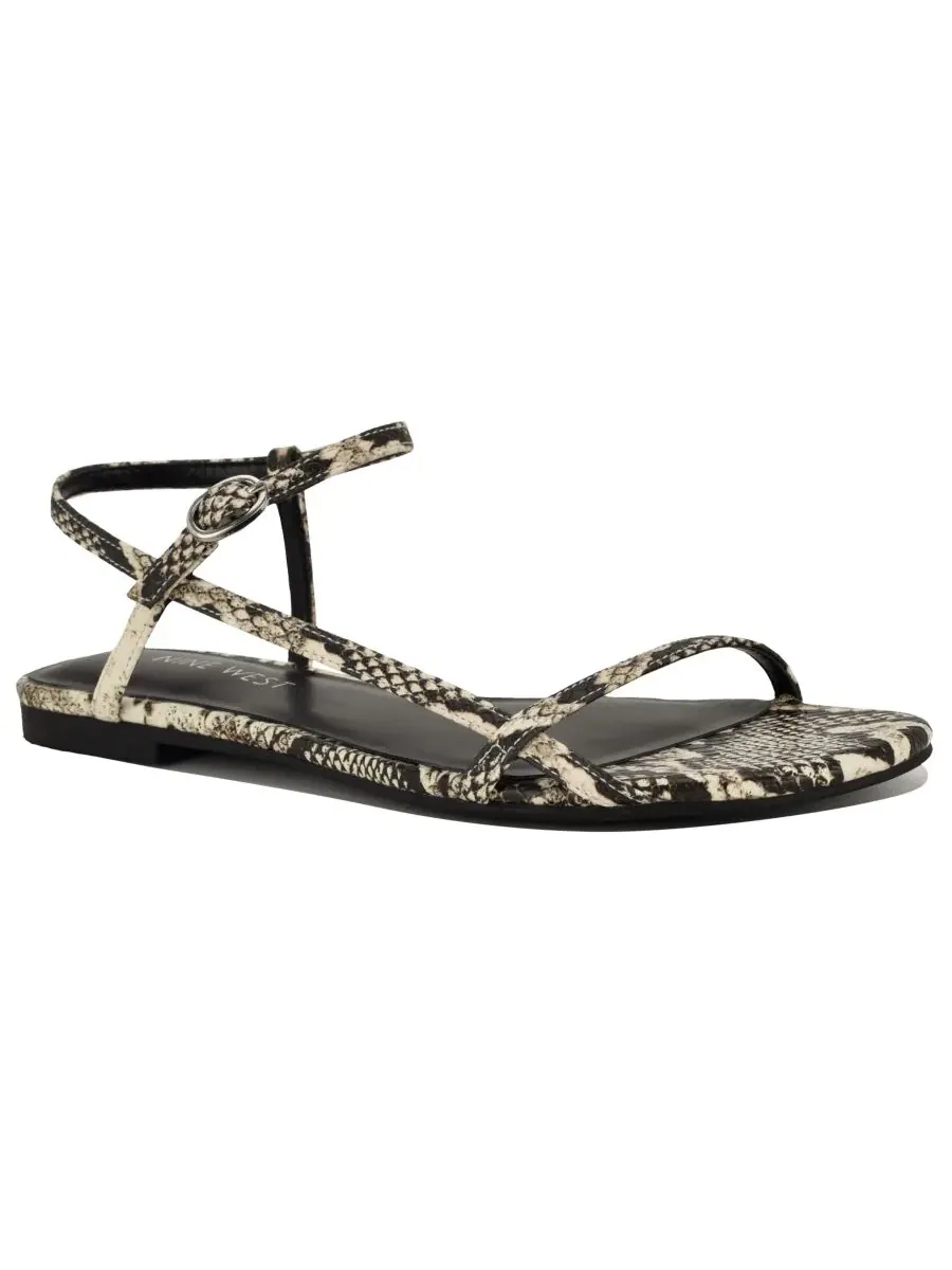 Женские сандалии Masow с круглым носком и ремешками Nine West, светлый-natural snake