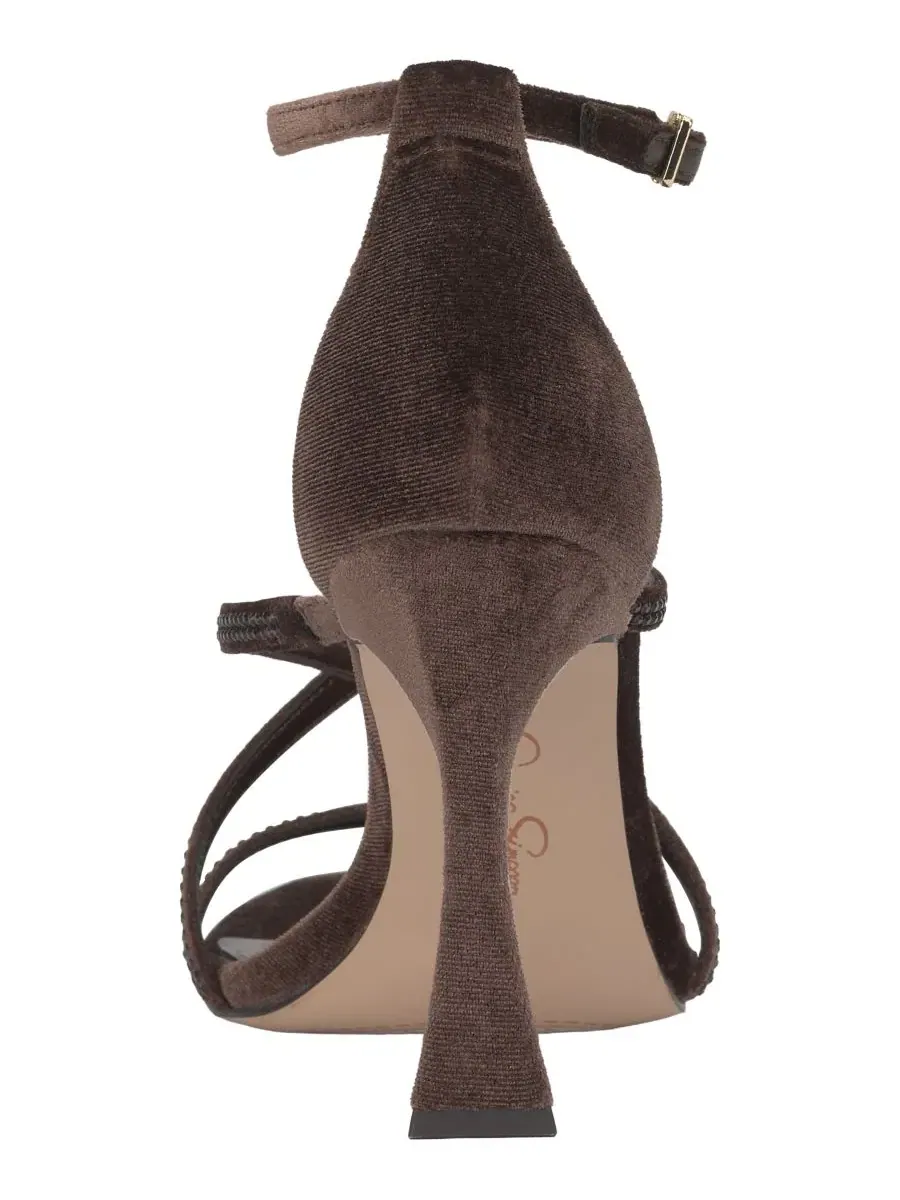 Босоножки на каблуке с ремешками Kaliye Jessica Simpson, Dark Truffle Velvet — изображение 3 из 5
