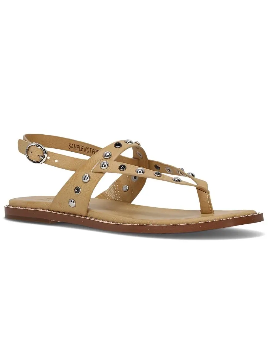 Босоножки-сандалии с шипами, модель Bucky Studded Thong Frye and Co., Light Flax