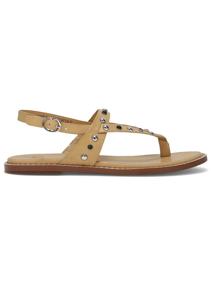 Босоножки-сандалии с шипами, модель Bucky Studded Thong Frye and Co., Light Flax — изображение 2 из 5
