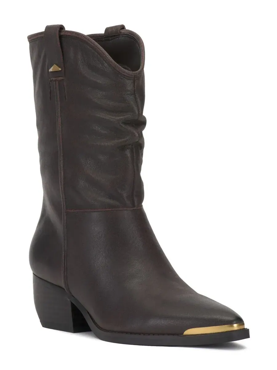 Ботинки с острым носком Pezzra Pull-On Western Vince Camuto, Coffee Leather