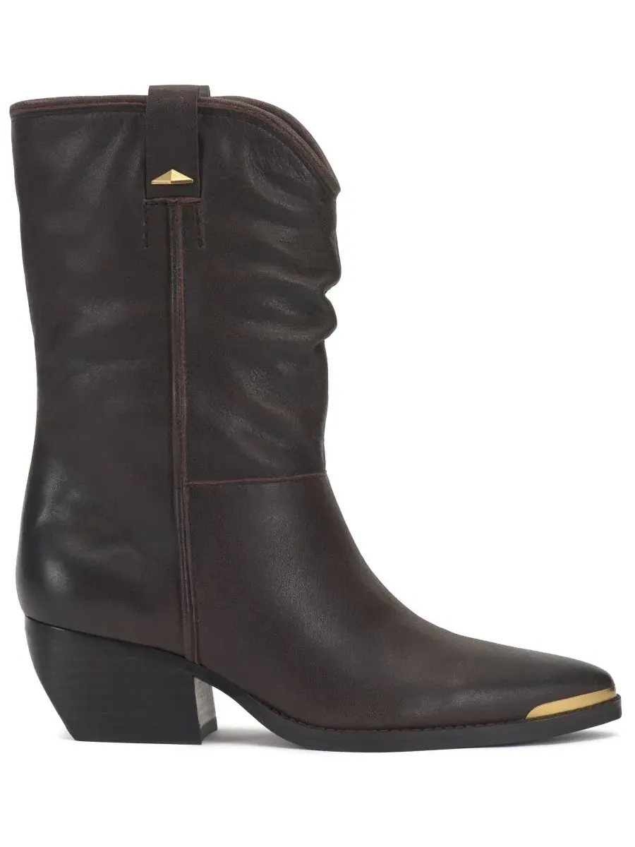 Ботинки с острым носком Pezzra Pull-On Western Vince Camuto, Coffee Leather — изображение 2 из 5