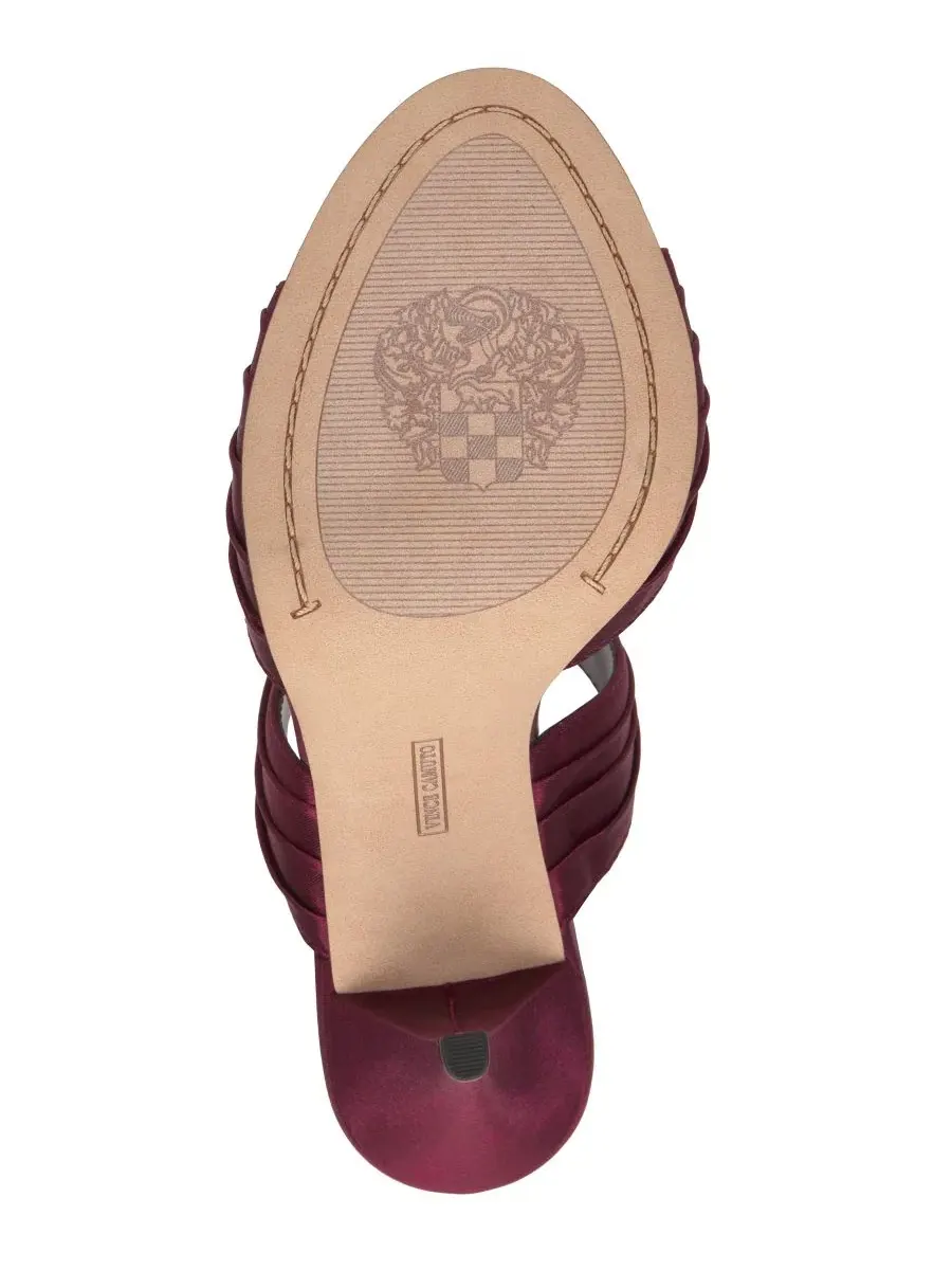 Сандалии с коническим каблуком Altnori Cone Heel Dress Sandals Vince Camuto, Rich Petit Sirah Satin — изображение 5 из 5