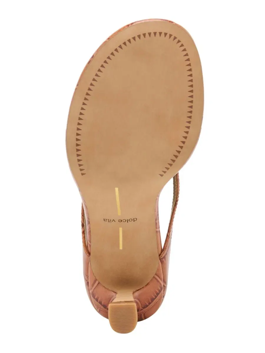 Женские сандалии-вьетнамки Doreen с круглым носком Dolce Vita, Cedar Embossed Leather — изображение 5 из 5
