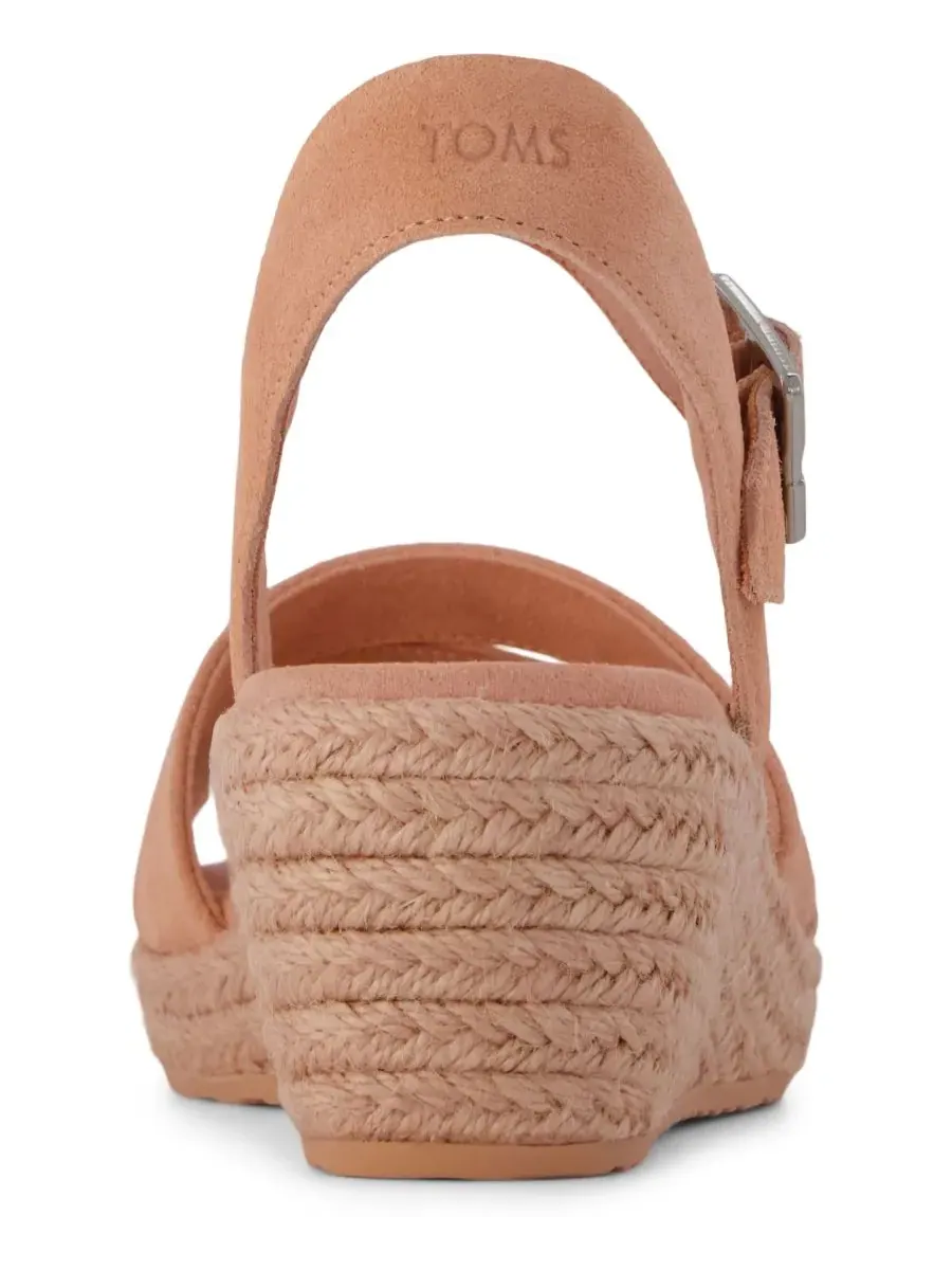 Женские сандалии на танкетке с открытым носком Julia TOMS, Bloom Suede — изображение 3 из 5