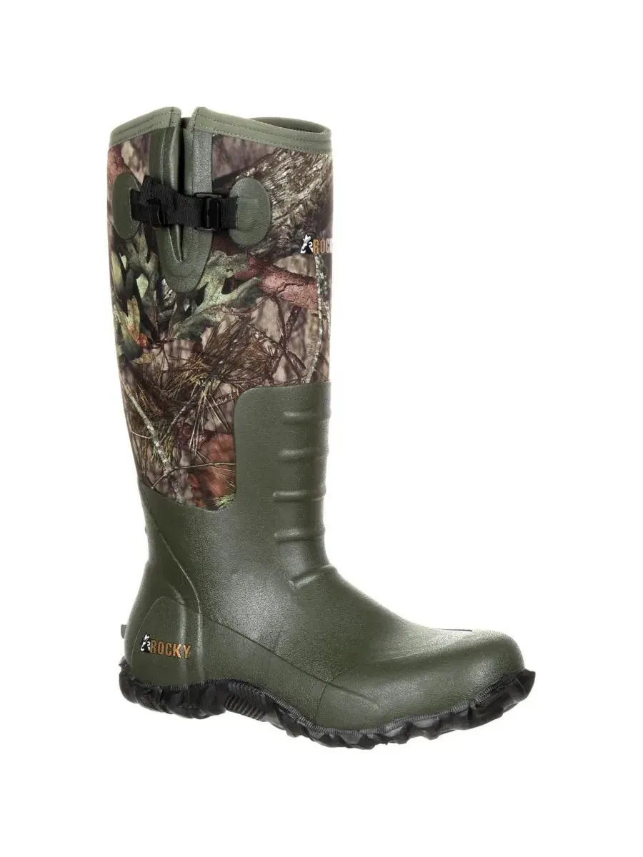 Мужские резиновые сапоги для охоты с камуфляжем, модель Core Rubber ROCKY, Mossy Oak Break Up — изображение 1 из 6