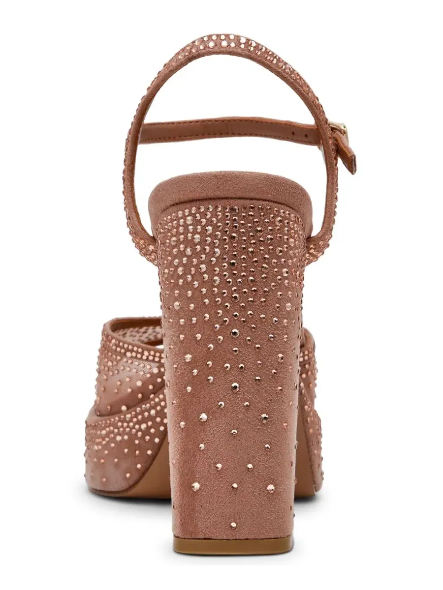 Женские сандалии на платформе Liandra, украшенные стразами Steve Madden, Mocha Rhinestone — изображение 3 из 6
