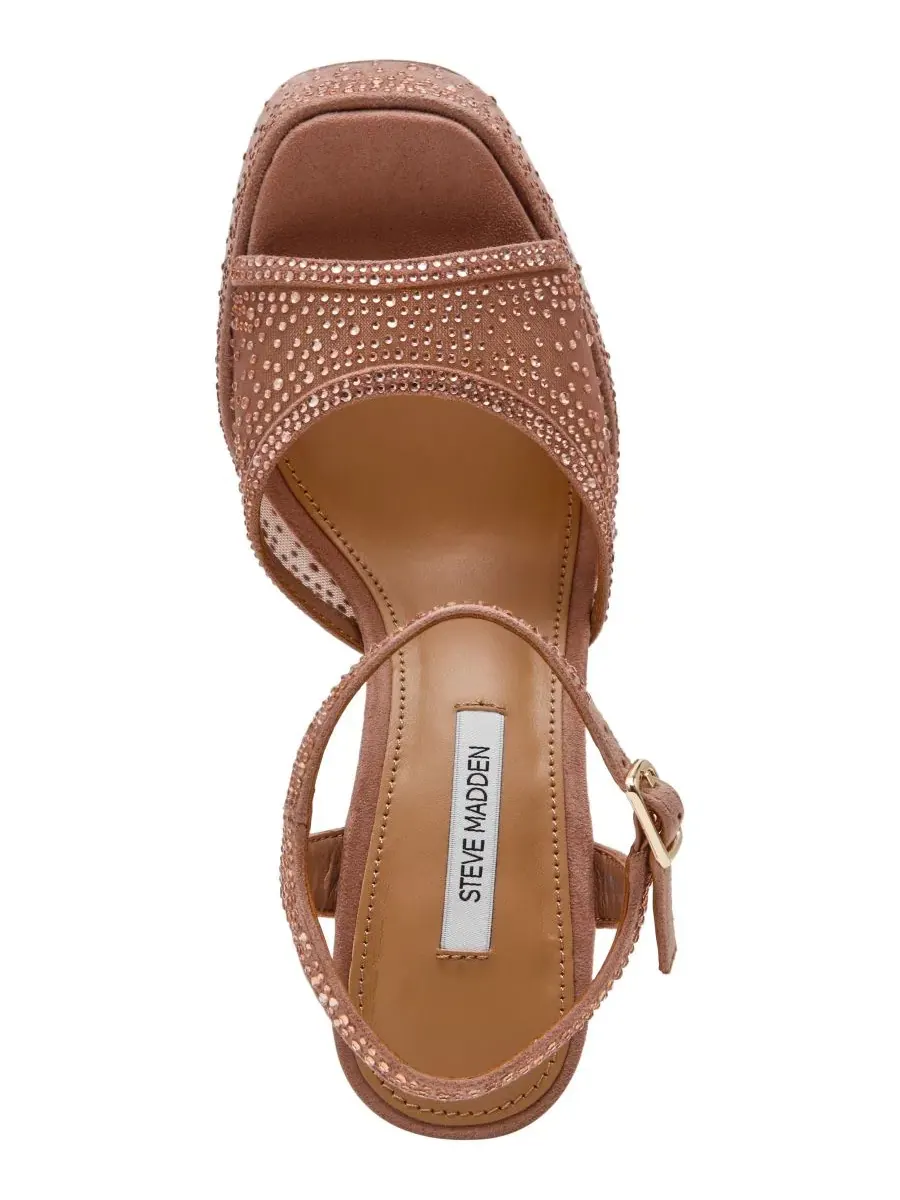 Женские сандалии на платформе Liandra, украшенные стразами Steve Madden, Mocha Rhinestone — изображение 4 из 6