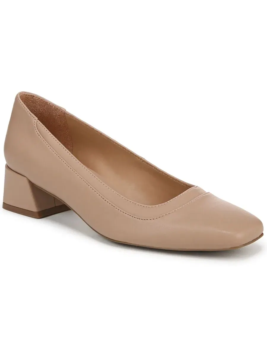 Туфли-лодочки Huntley Square Toe Block Heel Pumps Naturalizer, Crème Brulee Faux Leather