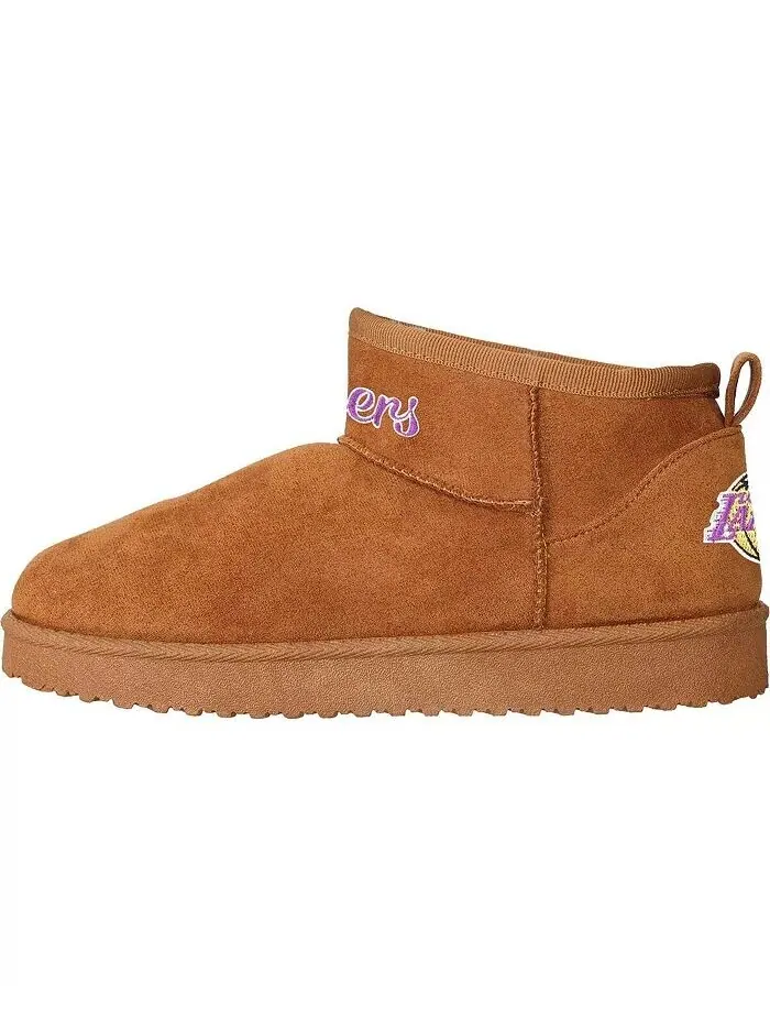 Женские коричневые ботинкисы Los Angeles Lakers Team Logo Fuzzy Fan Boots FOCO — изображение 2 из 2