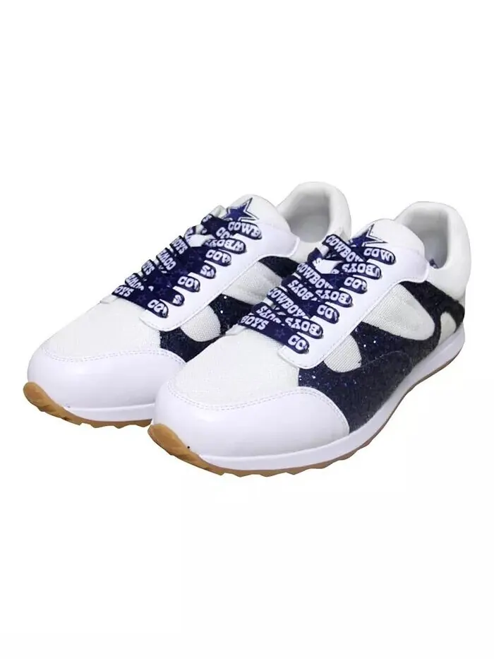 Женские белые блестящие кроссовки Dallas Cowboys Cuce — изображение 1 из 3