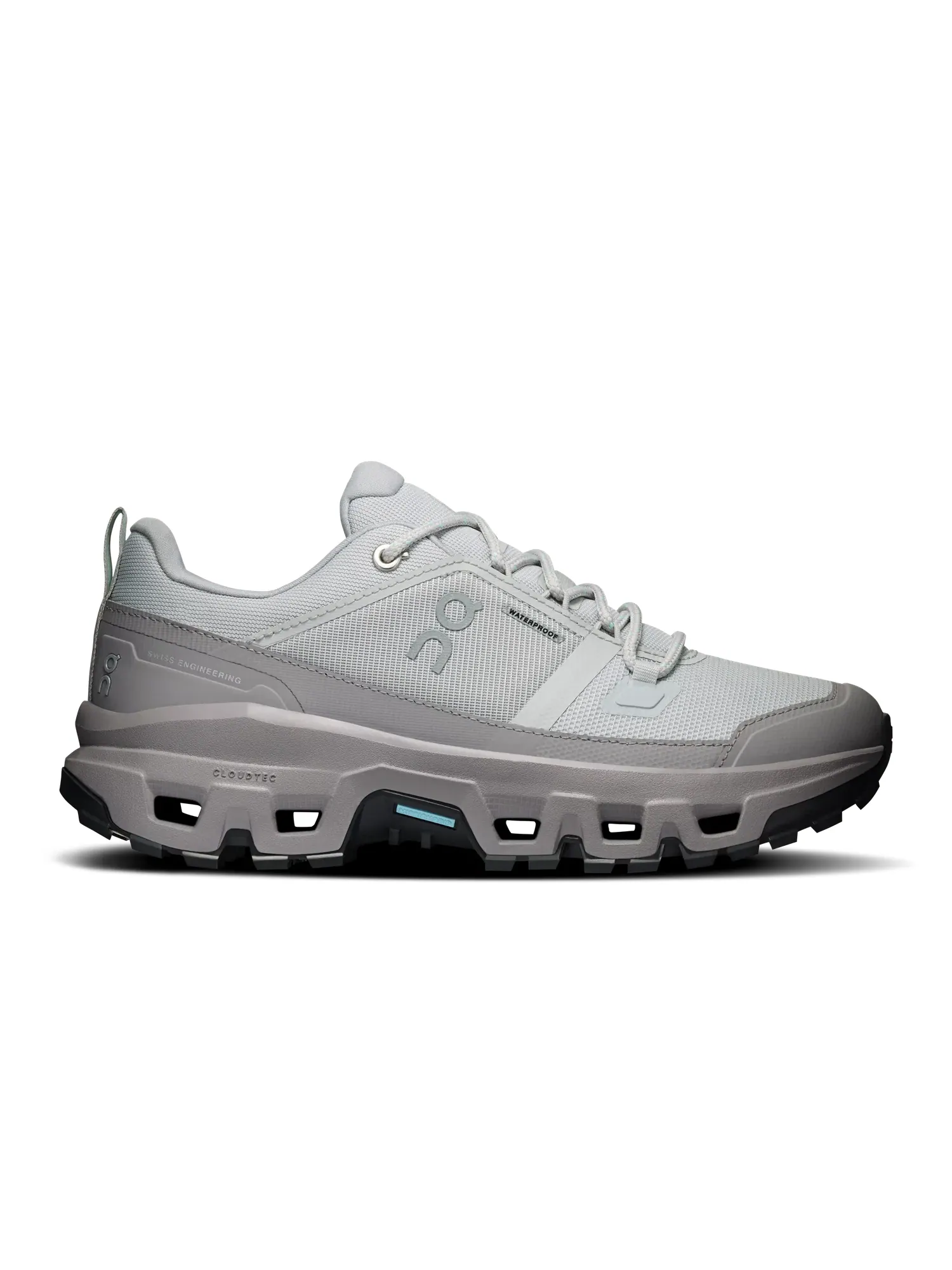Женские треккинговые кроссовки водонепроницаемые Cloudrock Low Waterproof On, Glacier/Ore — изображение 1 из 6, серо-голубой