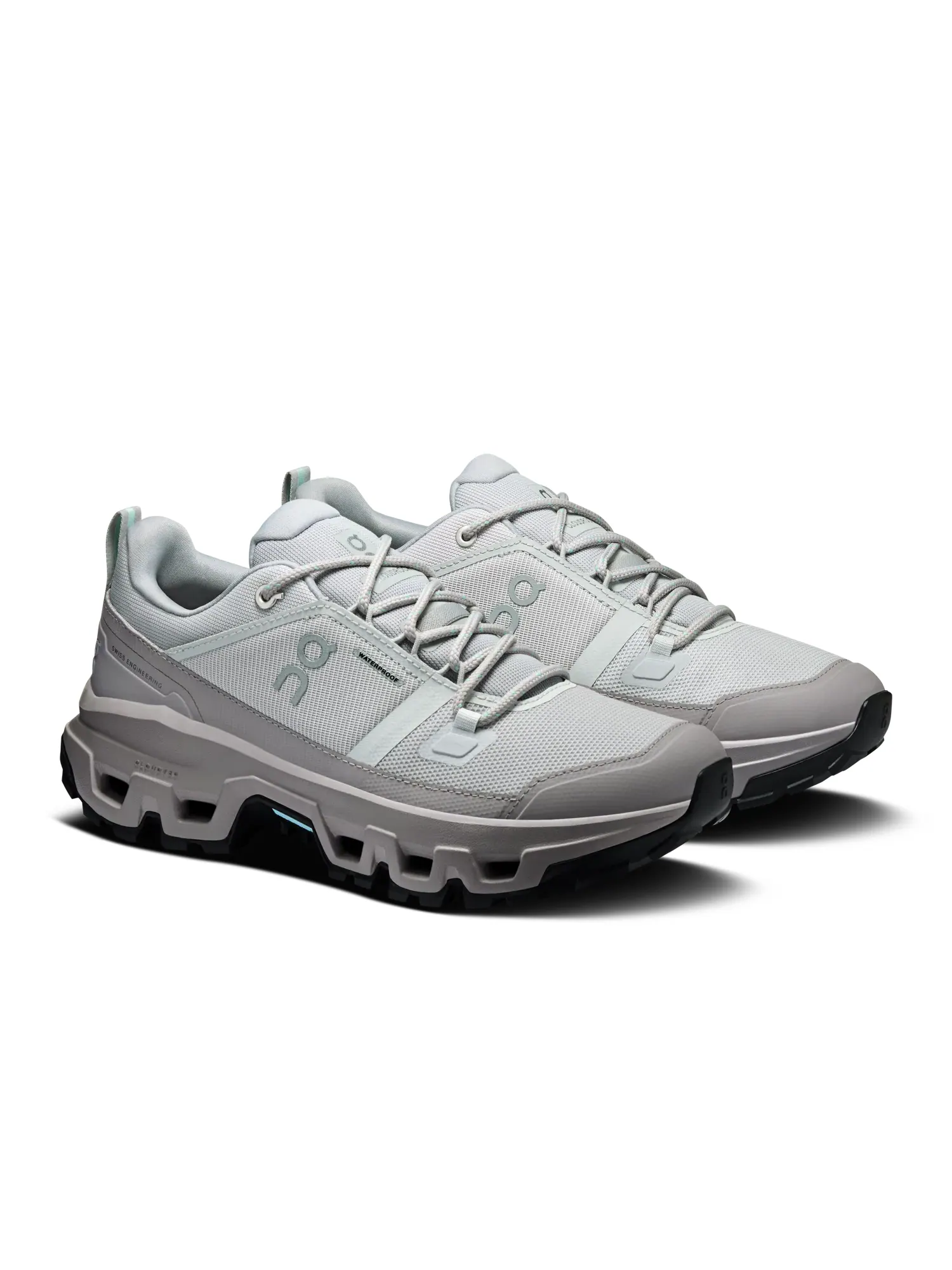 Женские треккинговые кроссовки водонепроницаемые Cloudrock Low Waterproof On, Glacier/Ore — изображение 6 из 6, серо-голубой
