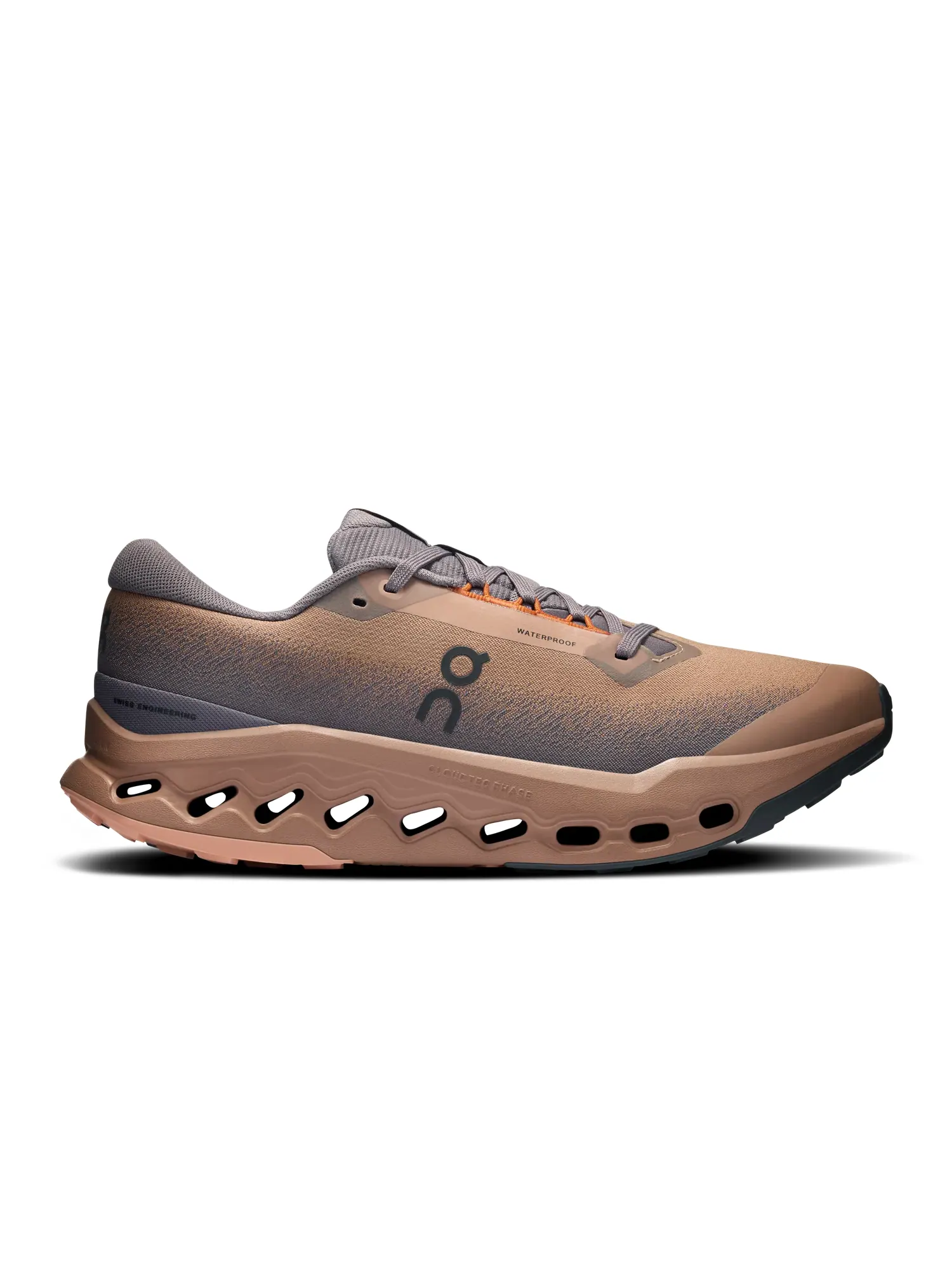 Мужские кроссовки для трейлраннинга водонепроницаемые Cloudsurfer Trail 2 Waterproof On, Portobello Pebble