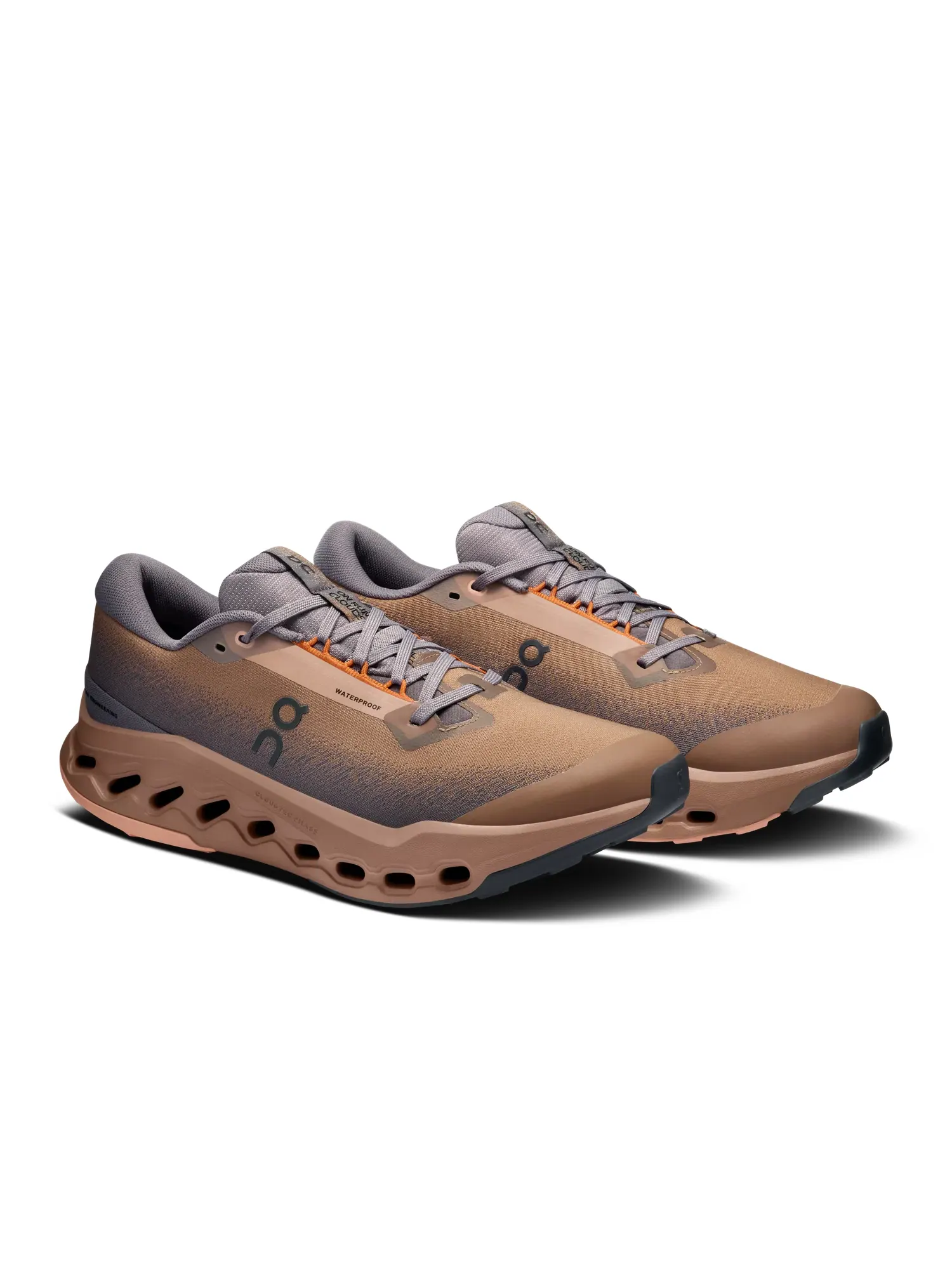 Мужские кроссовки для трейлраннинга водонепроницаемые Cloudsurfer Trail 2 Waterproof On, Portobello Pebble