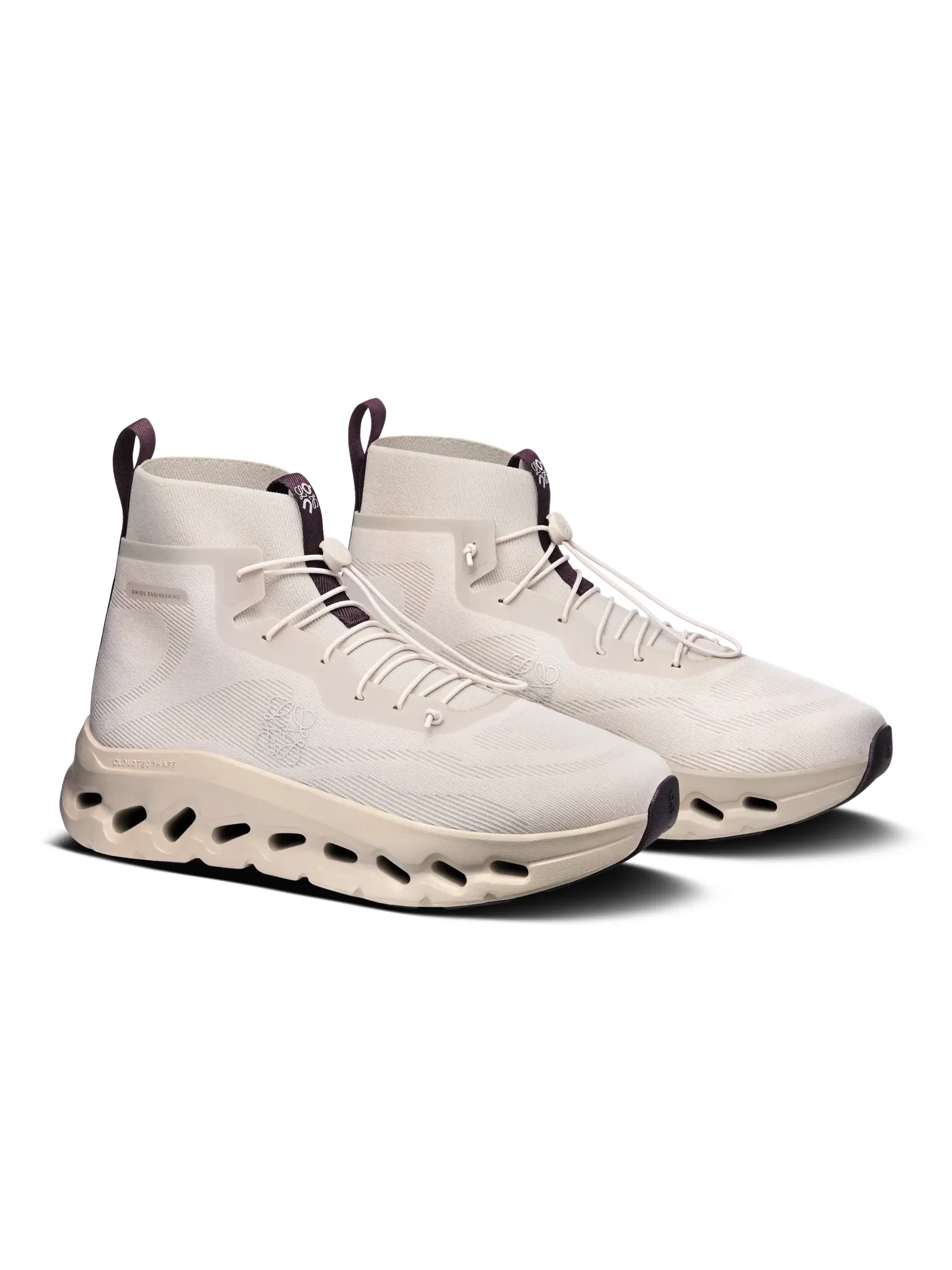Мужские кроссовки высокие с сетчатым верхом Cloudtilt Hi LOEWE On Sand Oatmeal Plum — изображение 6 из 6, песочный