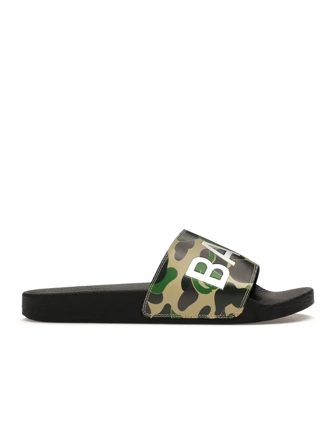 Мужские шлепанцы A Bathing Ape ABC Camo Slide BAPE — изображение 1 из 4, зеленый/черный