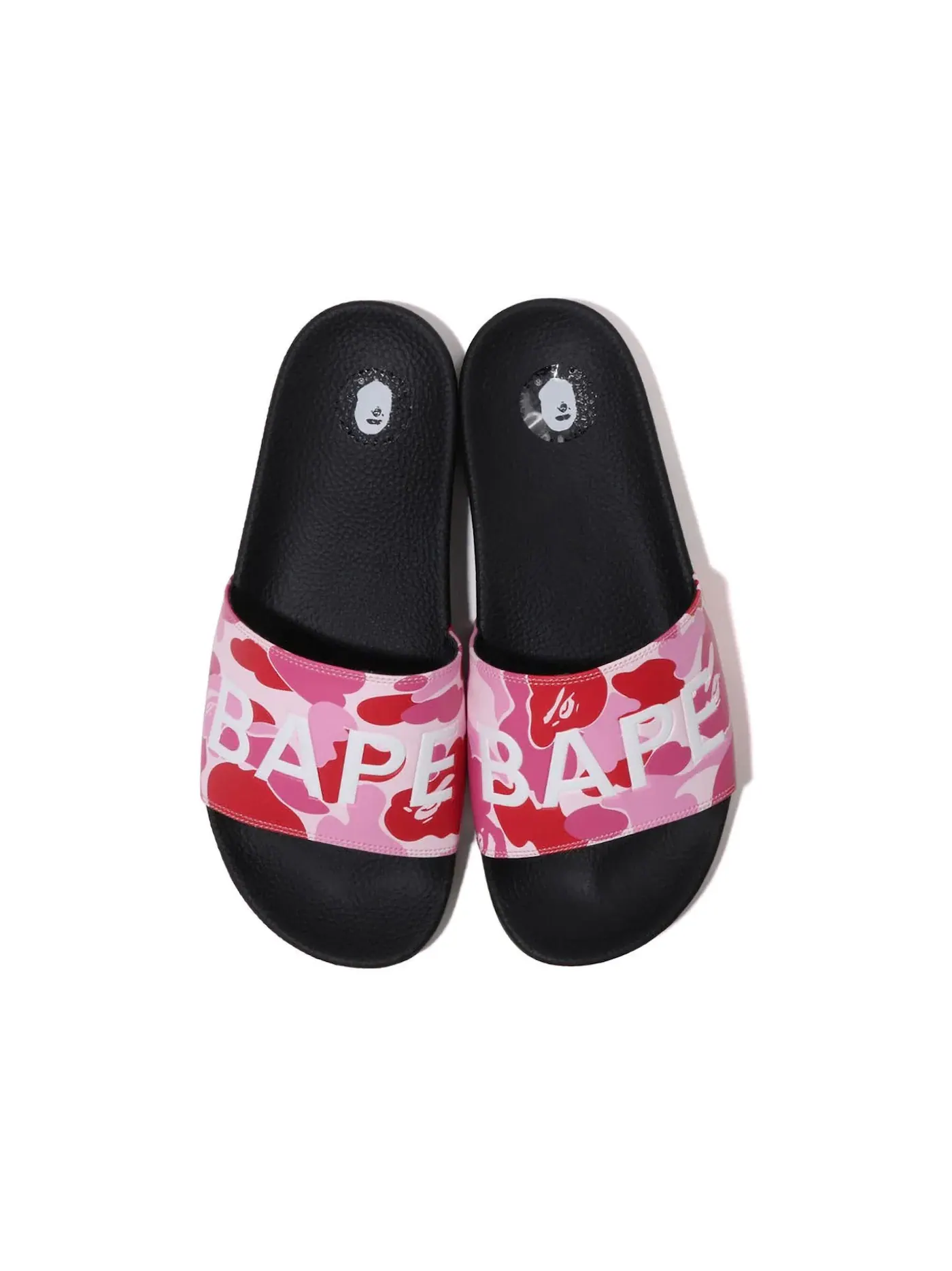 Мужские сандалии-слайды ABC Camo Slide BAPE — изображение 1 из 2, розовый черный
