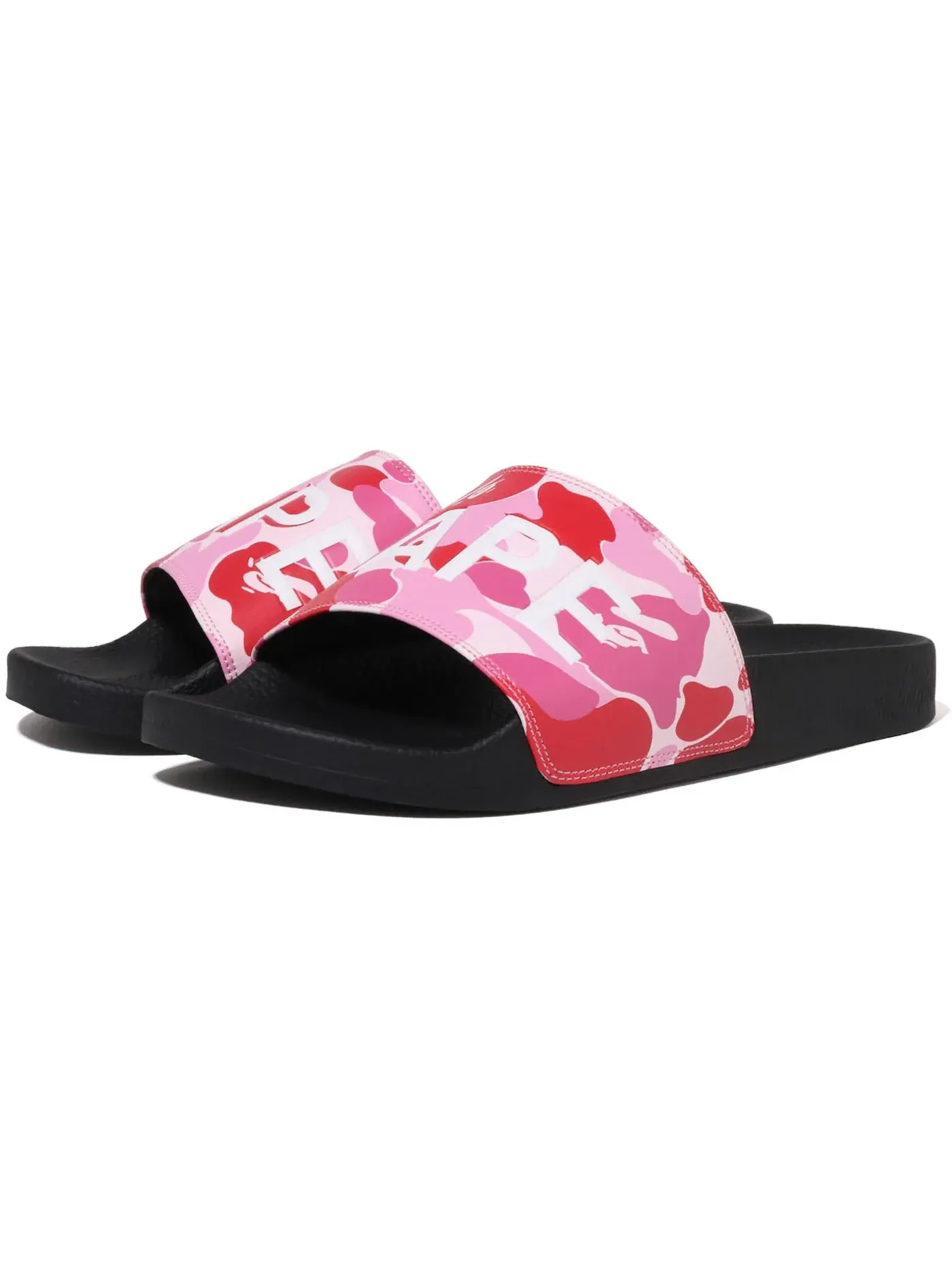Мужские сандалии-слайды ABC Camo Slide BAPE — изображение 2 из 2, розовый черный
