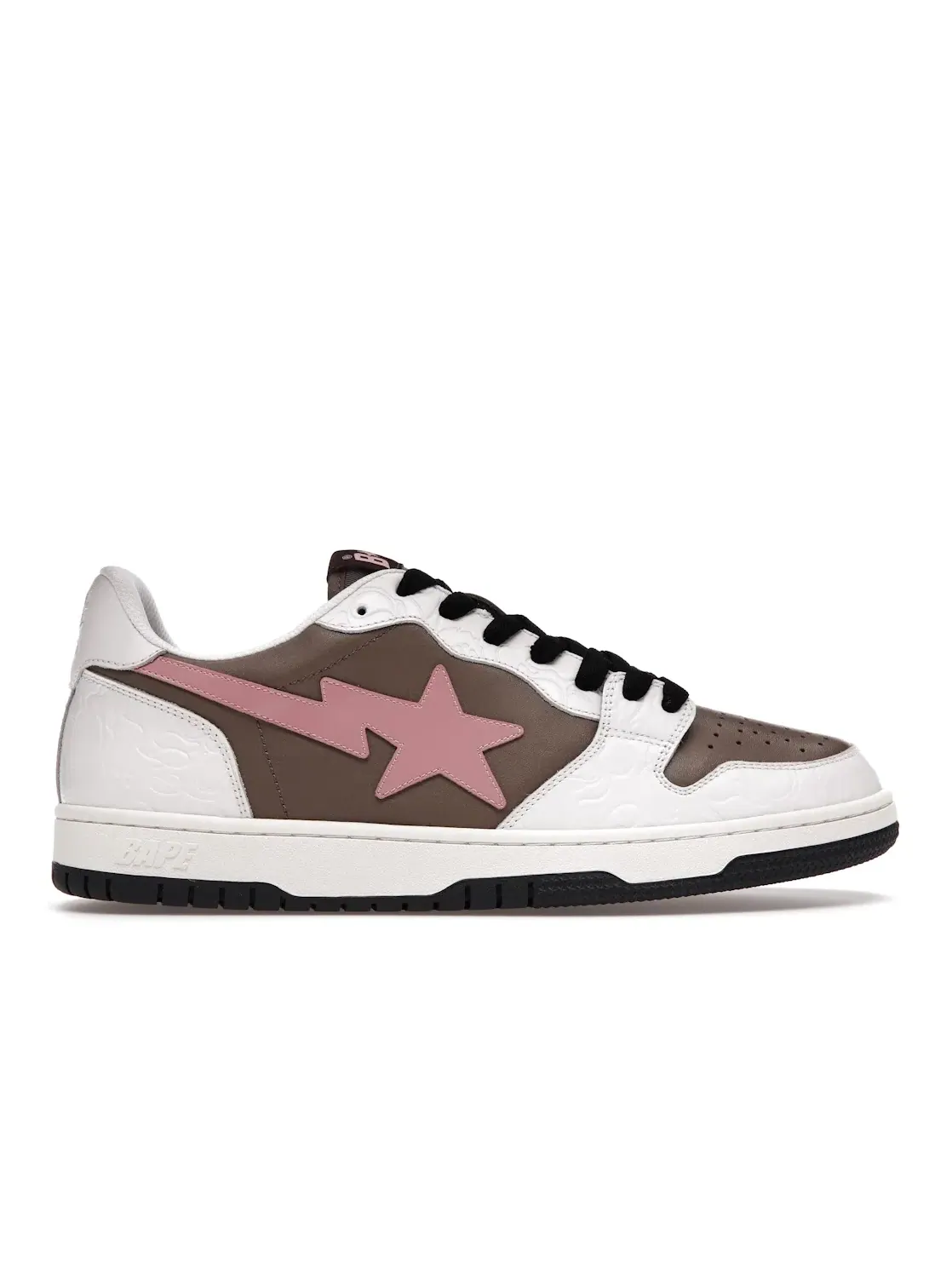 Мужские кроссовки Lifestyle A Bathing Ape BAPE Court Sta BAPE — изображение 1 из 4, белый/коричневый/розовый