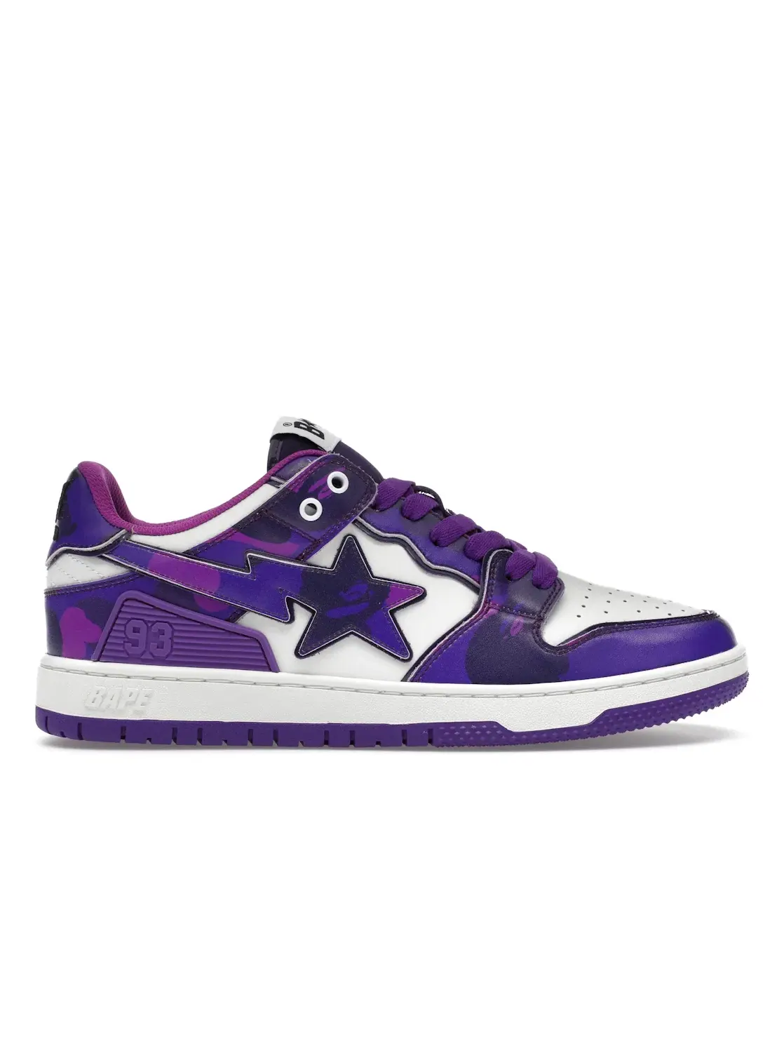 Мужские кроссовки с принтом A Bathing Ape BAPE SK8 Sta — изображение 1 из 4, фиолетовый
