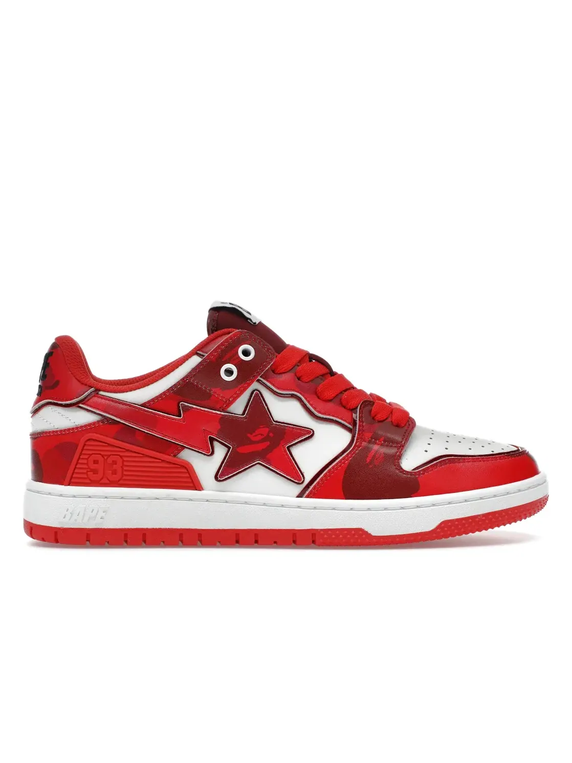 Мужские кроссовки Lifestyle с красным камуфляжем A Bathing Ape BAPE SK8 Sta — изображение 1 из 4, красный