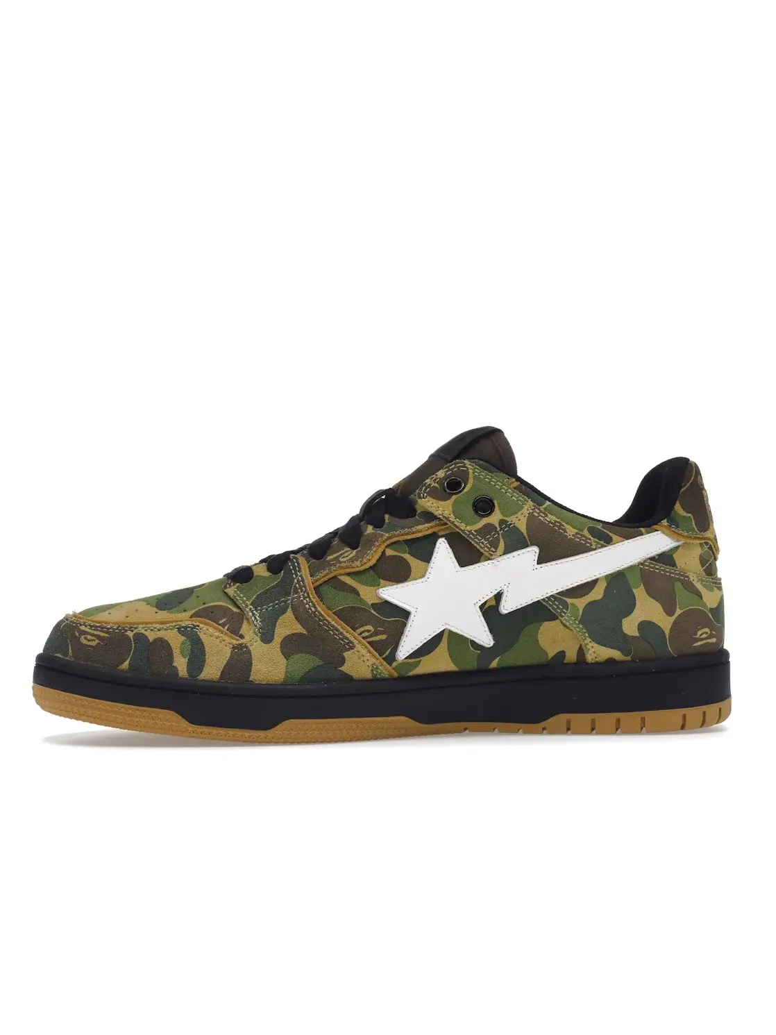 Мужские кроссовки Lifestyle с принтом A Bathing Ape BAPE SK8 Sta BAPE — изображение 3 из 4, зеленый/черный