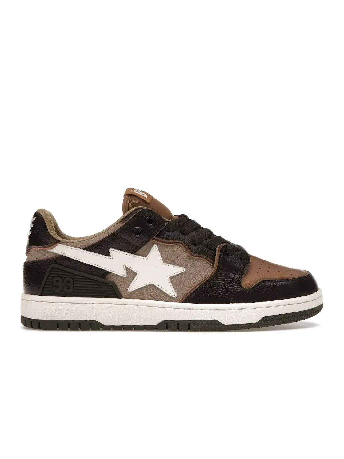 Мужские кроссовки Lifestyle A Bathing Ape BAPE SK8 Sta BAPE — изображение 1 из 4, бежевый/коричневый/белый