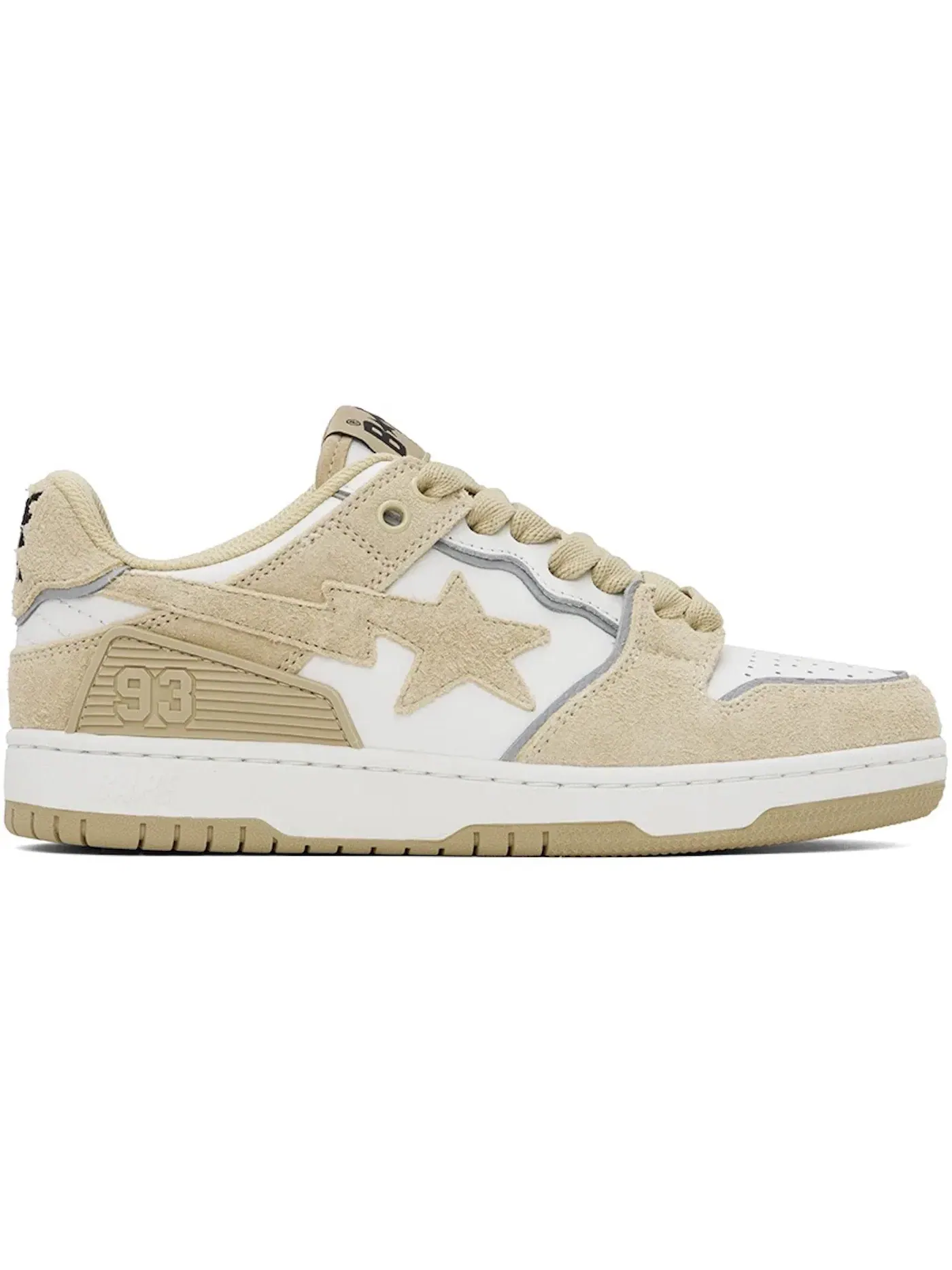 Мужские кроссовки с замшевым верхом A Bathing Ape BAPE SK8 Sta BAPE — изображение 1 из 1, бежевый белый