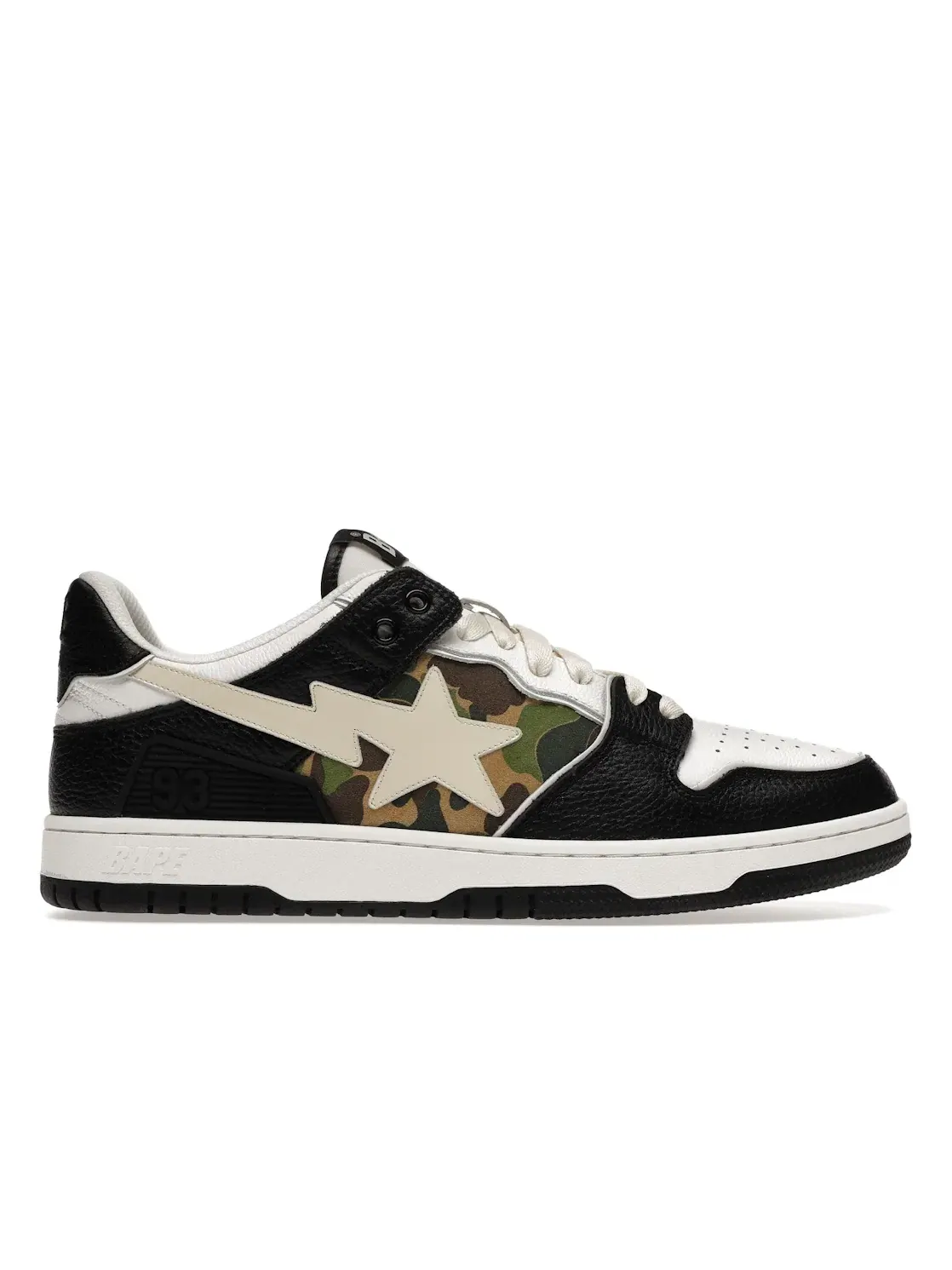 Мужские кроссовки lifestyle с принтом A Bathing Ape BAPE SK8 Sta BAPE — изображение 1 из 4, черный/белый
