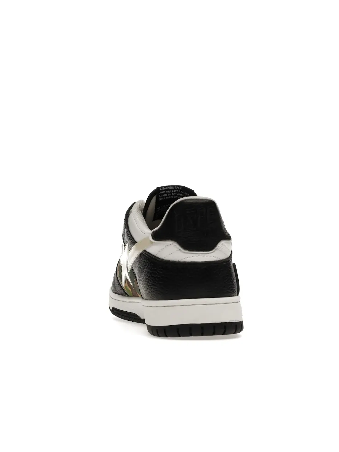 Мужские кроссовки lifestyle с принтом A Bathing Ape BAPE SK8 Sta BAPE — изображение 4 из 4, черный/белый