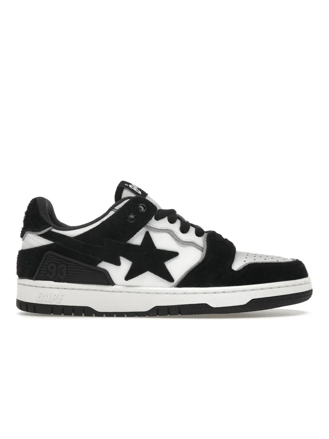 Мужские кроссовки для скейтбординга с замшевыми вставками BAPE SK8 Sta Black Suede BAPE — изображение 1 из 4, черный/белый
