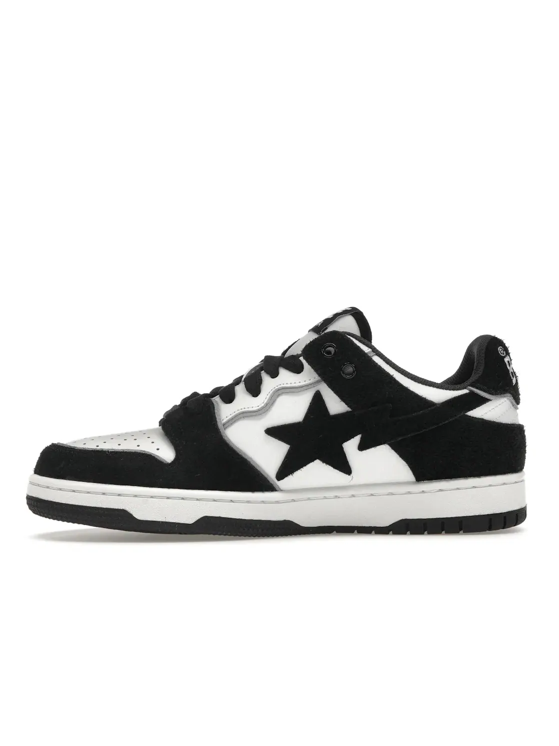 Мужские кроссовки для скейтбординга с замшевыми вставками BAPE SK8 Sta Black Suede BAPE — изображение 3 из 4, черный/белый